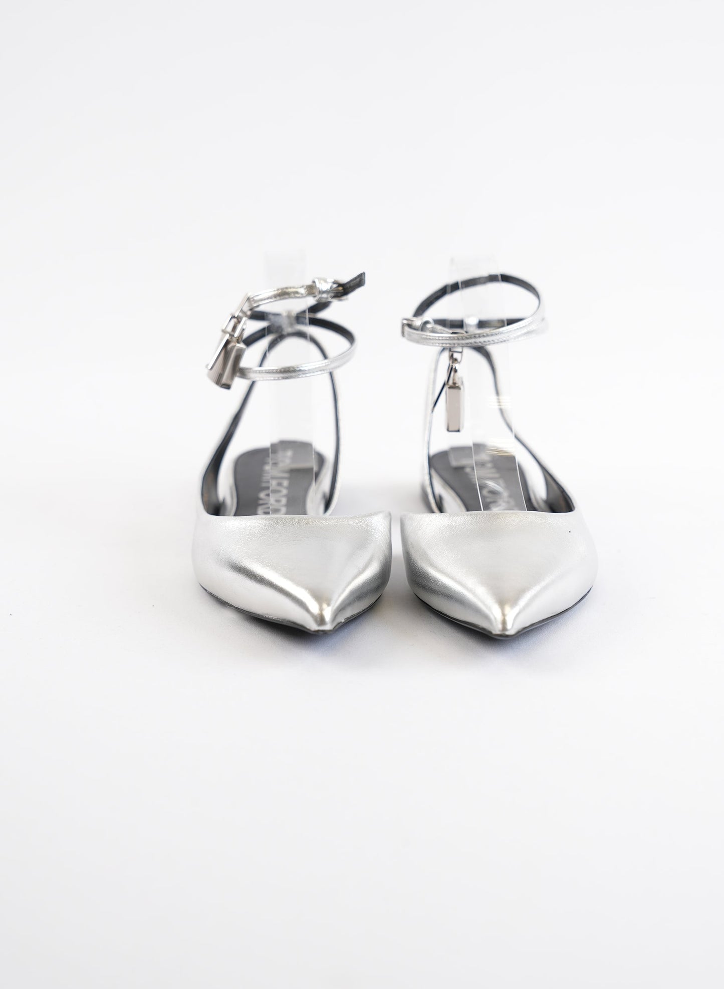 Tom Ford Padlock Charm Metallic Flats