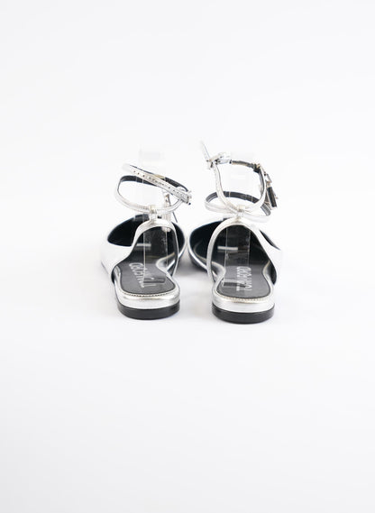 Tom Ford Padlock Charm Metallic Flats
