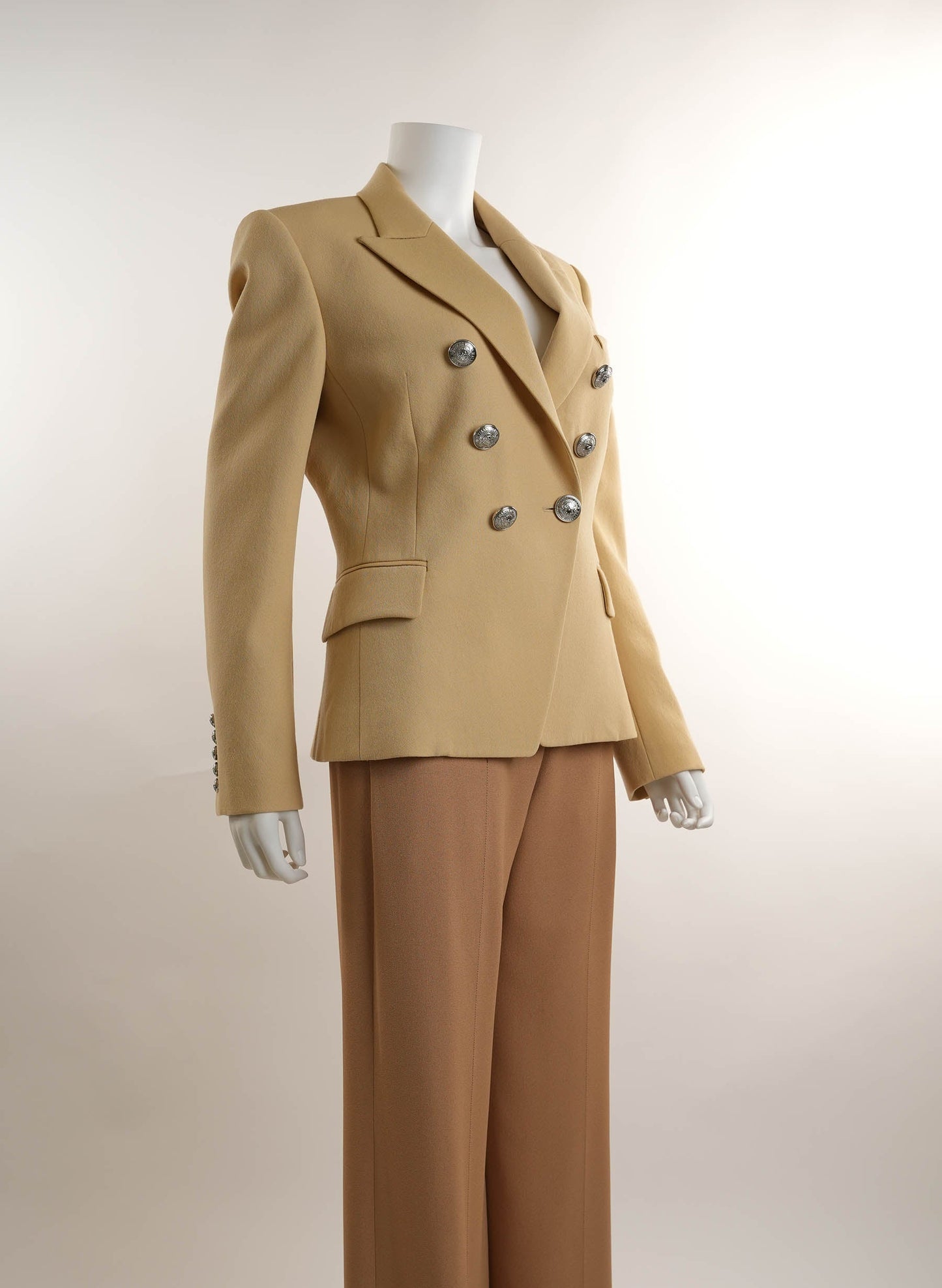 Balmain Yellow Double Breasted Blazer
