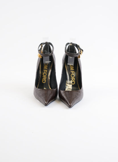 Tom Ford Lock Ankle Strap Heels