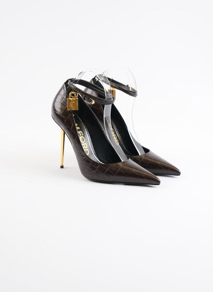 Tom Ford Lock Ankle Strap Heels