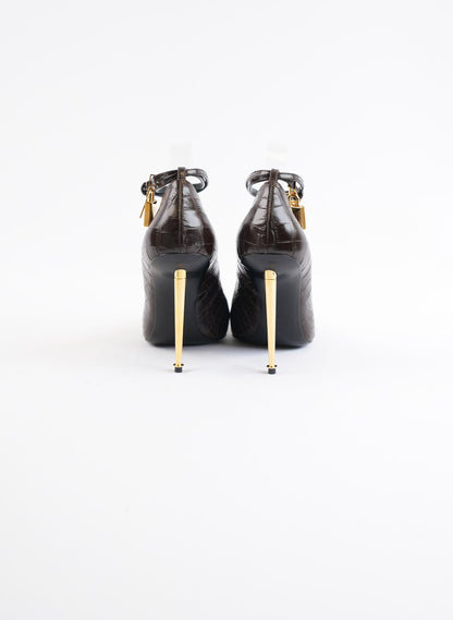 Tom Ford Lock Ankle Strap Heels