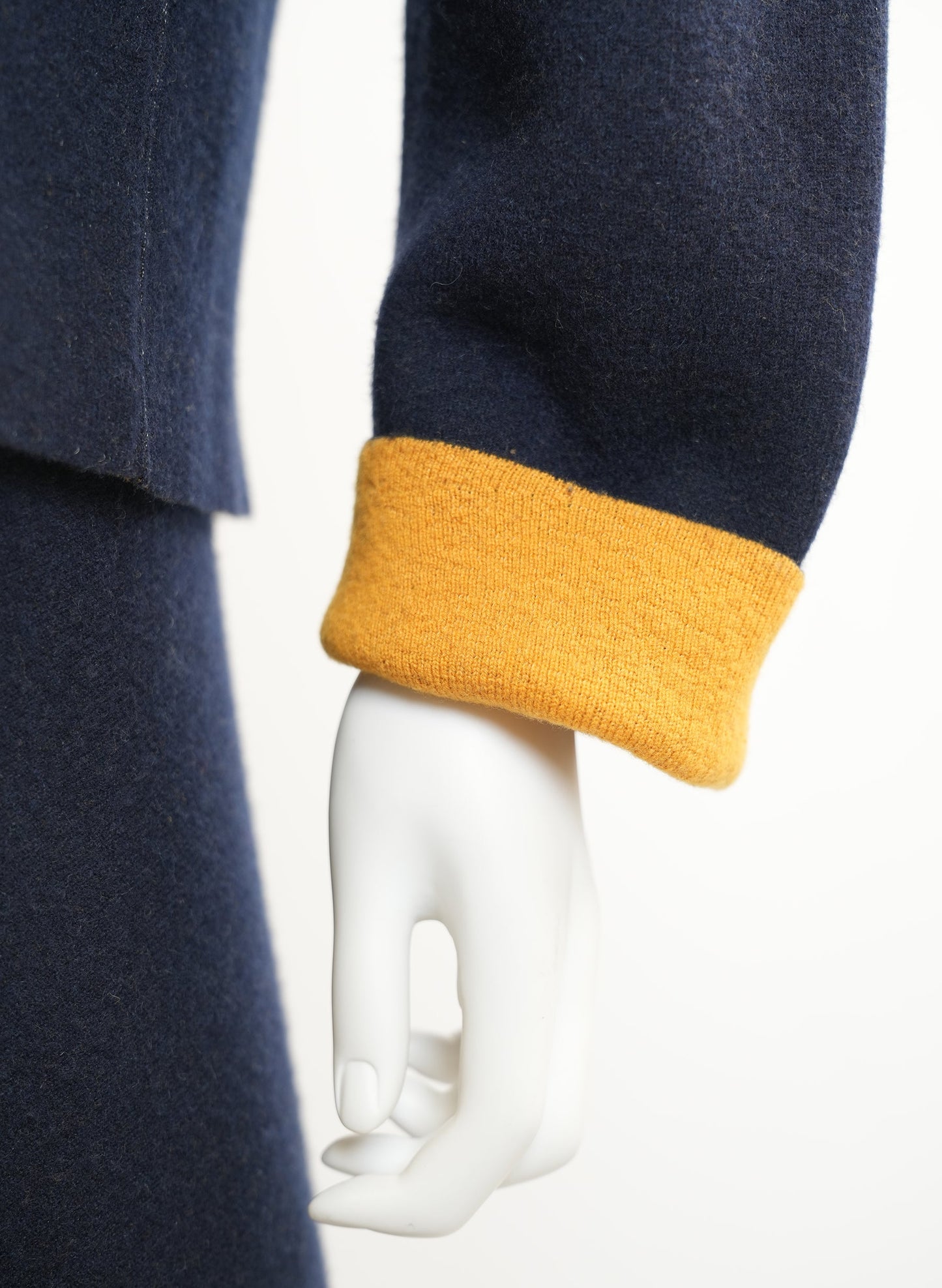 Jil Sander Midnight Blue Sweater Skirt Set