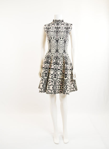 Alaia Wool Print Dress