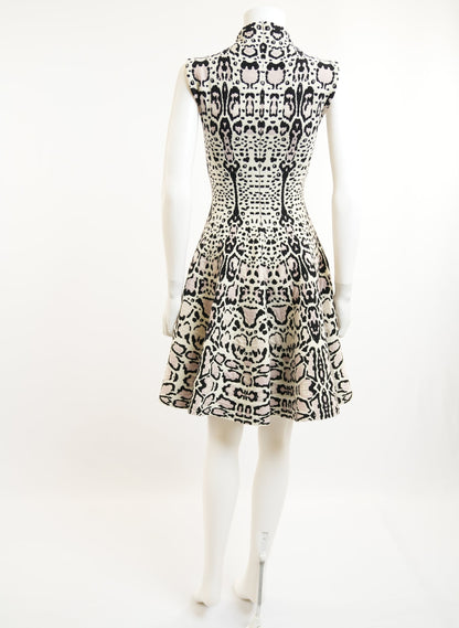 Alaia Wool Print Dress