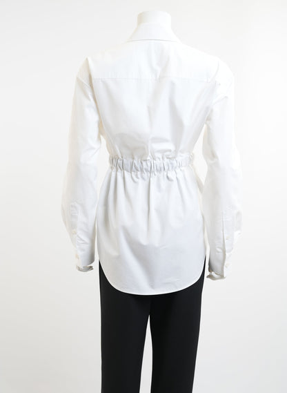 Alexander Wang Leather Belted Button Up