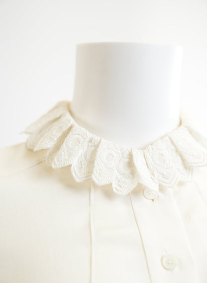 Chloe Cream Ruffled Lace Collar