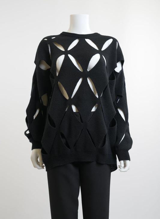 Valentino Cutout Wool Sweater