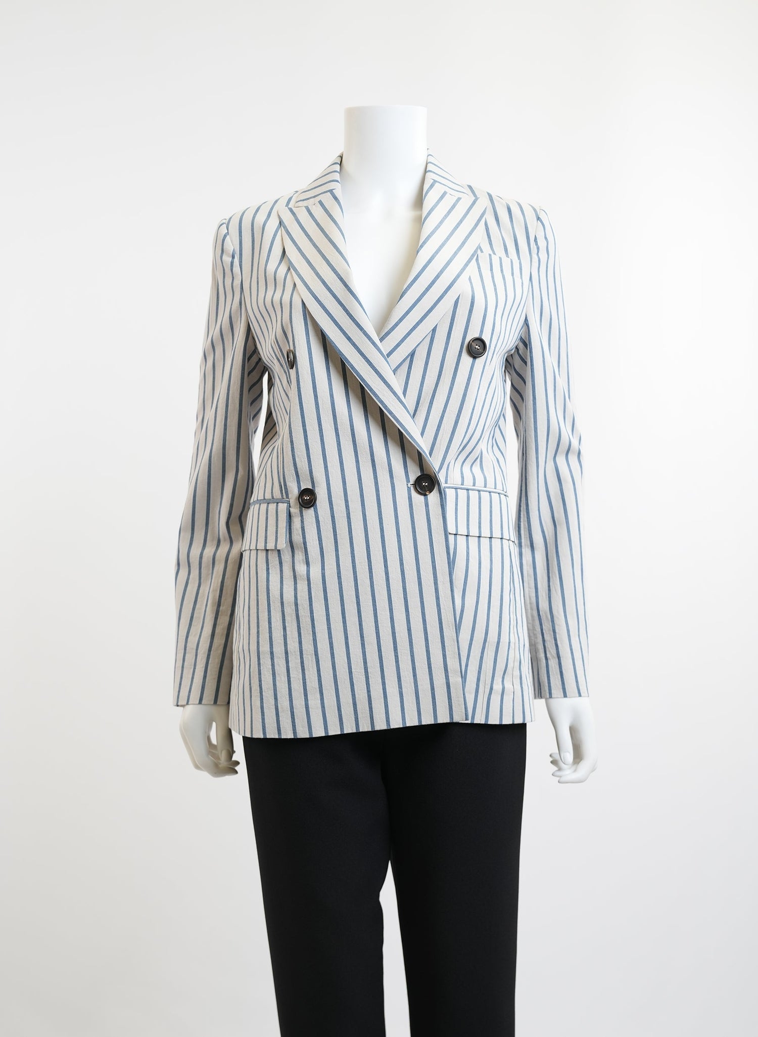 Brunello Cucinelli Striped Double-Breasted Blazer