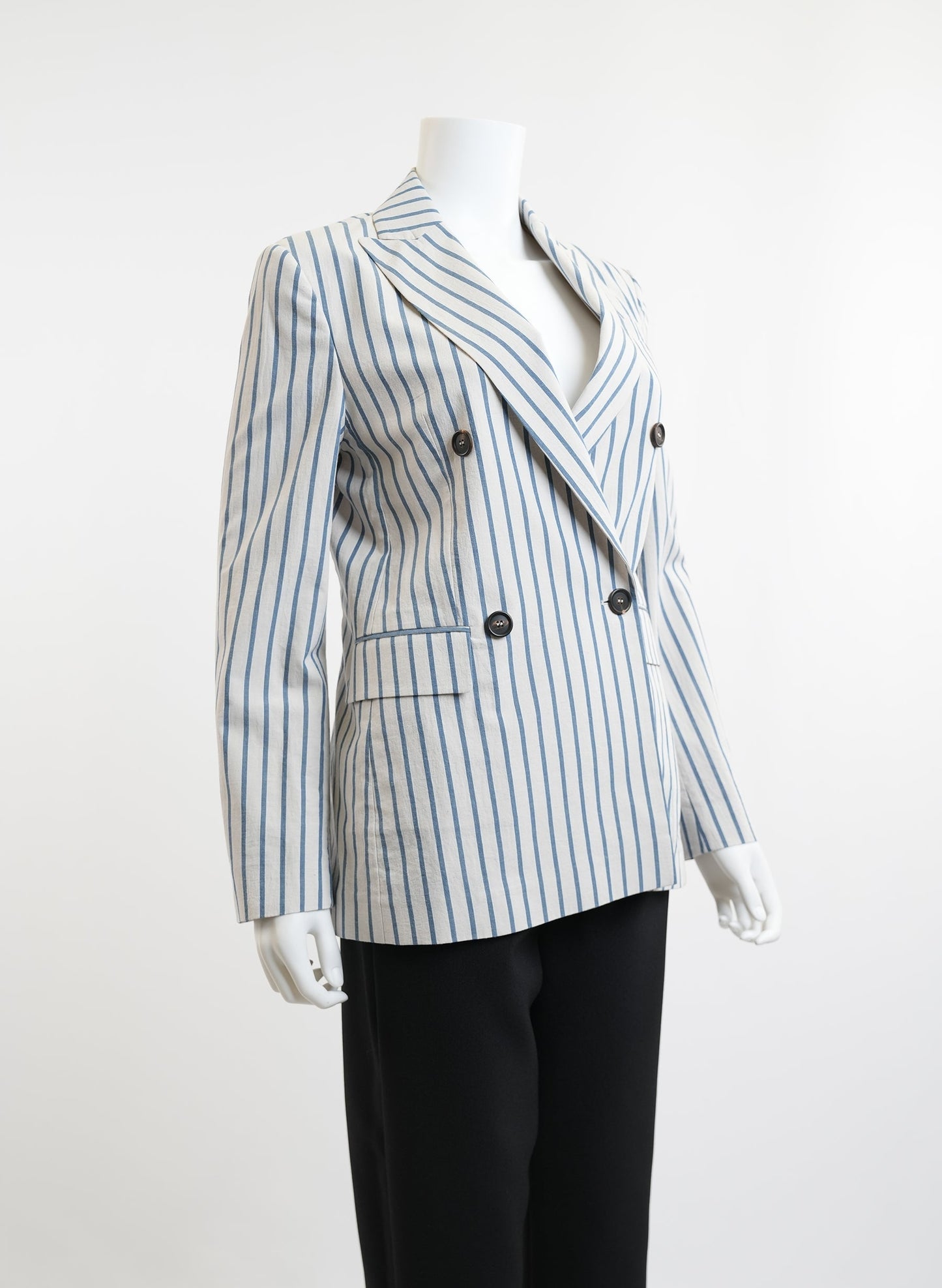 Brunello Cucinelli Striped Double-Breasted Blazer