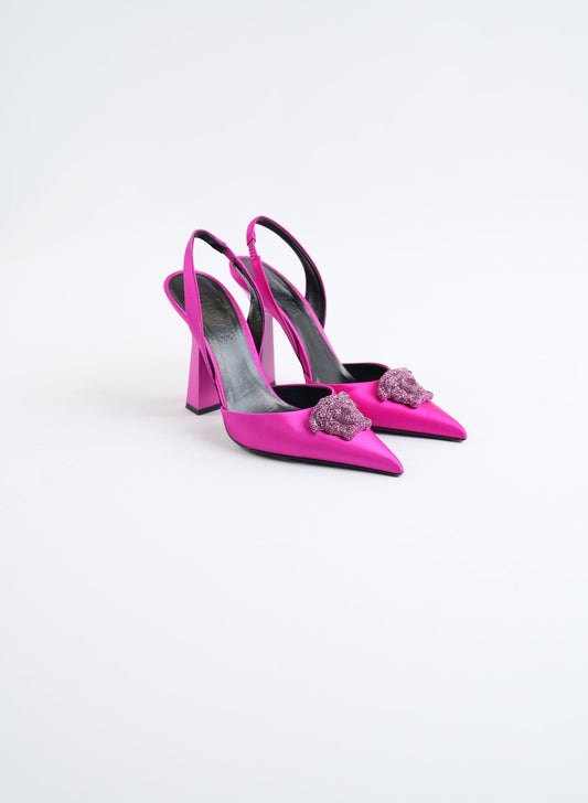 Versace Fuchsia Slingback Pumps