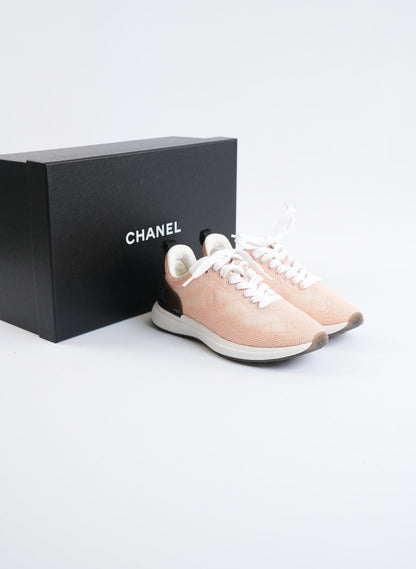Chanel Embroidered Mesh Low Top Sneakers