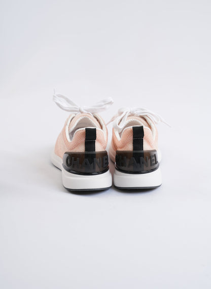 Chanel Embroidered Mesh Low Top Sneakers