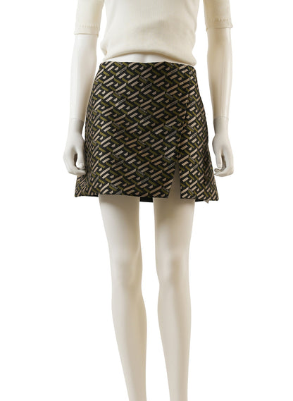 Versace La Greca Jacquard Mini Skirt