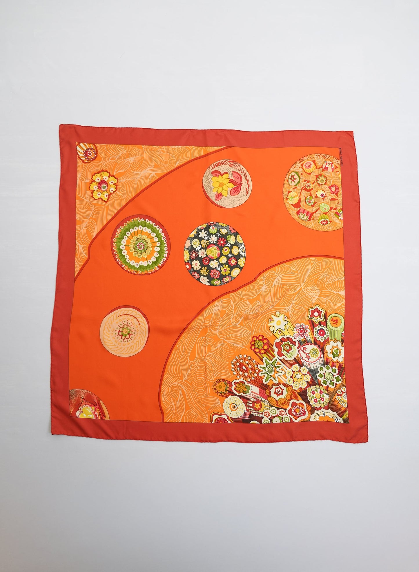 Hermes Sulfide And Paperweight Silk Scarf