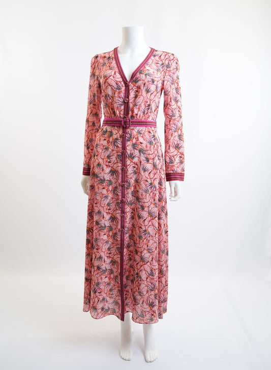 Saloni Lea Shirt Dress Padma Hibiscus