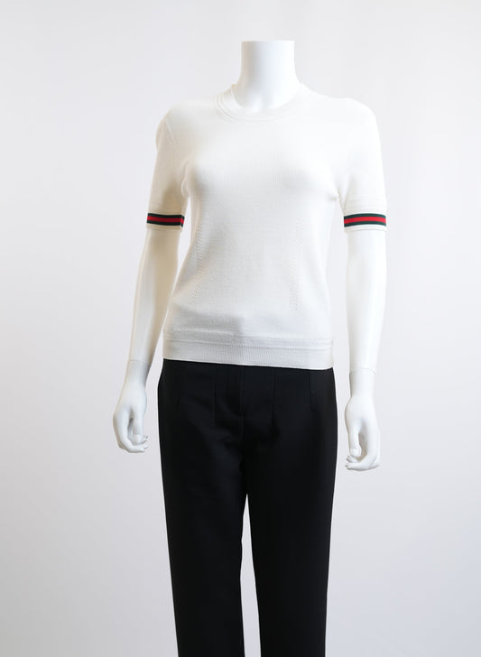 Gucci Wool Half Sleeves Sweater