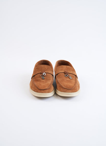 Loro Piana Light Brown Summer Charm Walk Loafers