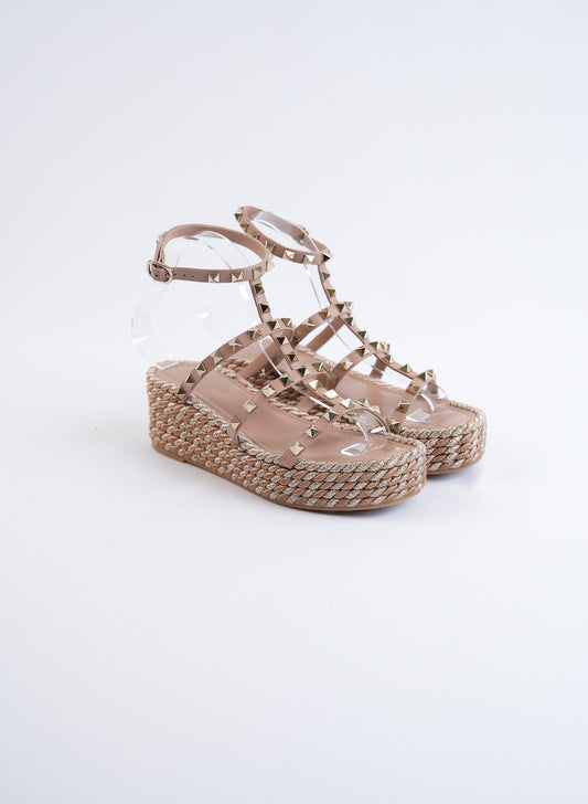 Valentino Rockstud Wedge Sandles