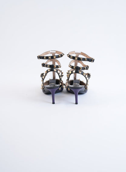Valentino Rockstud Ankle Strap Heel Pumps