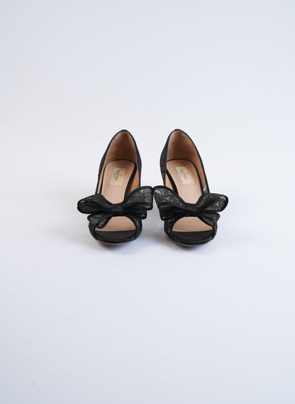 Valentino Lace Bow Pumps