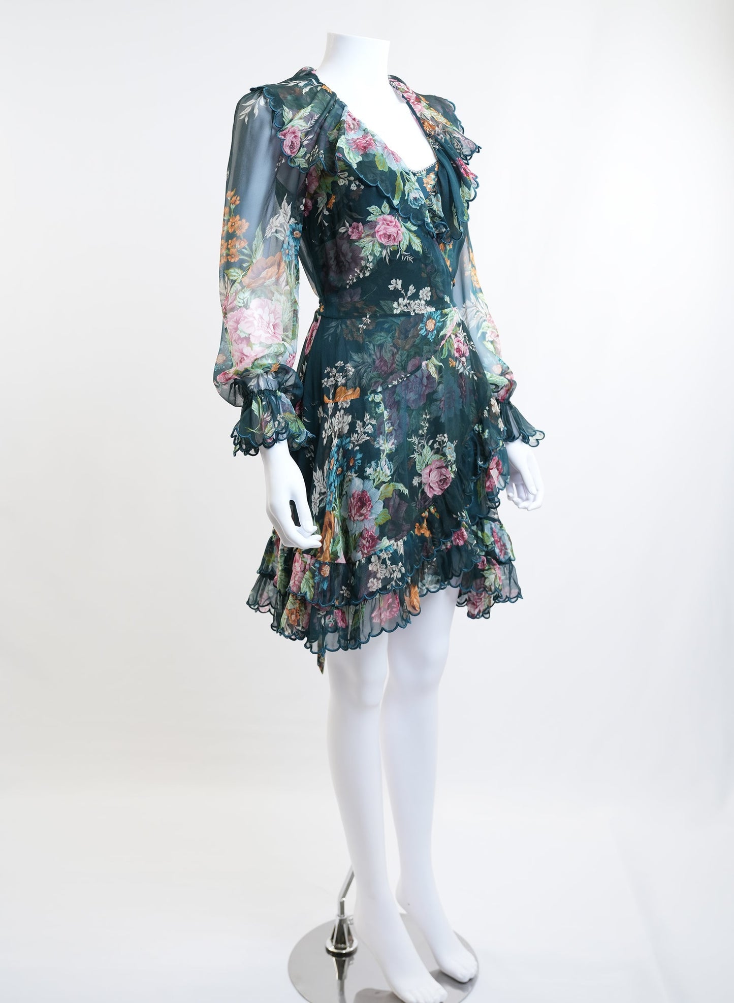 Zimmermann Silk Floral Wrap Dress