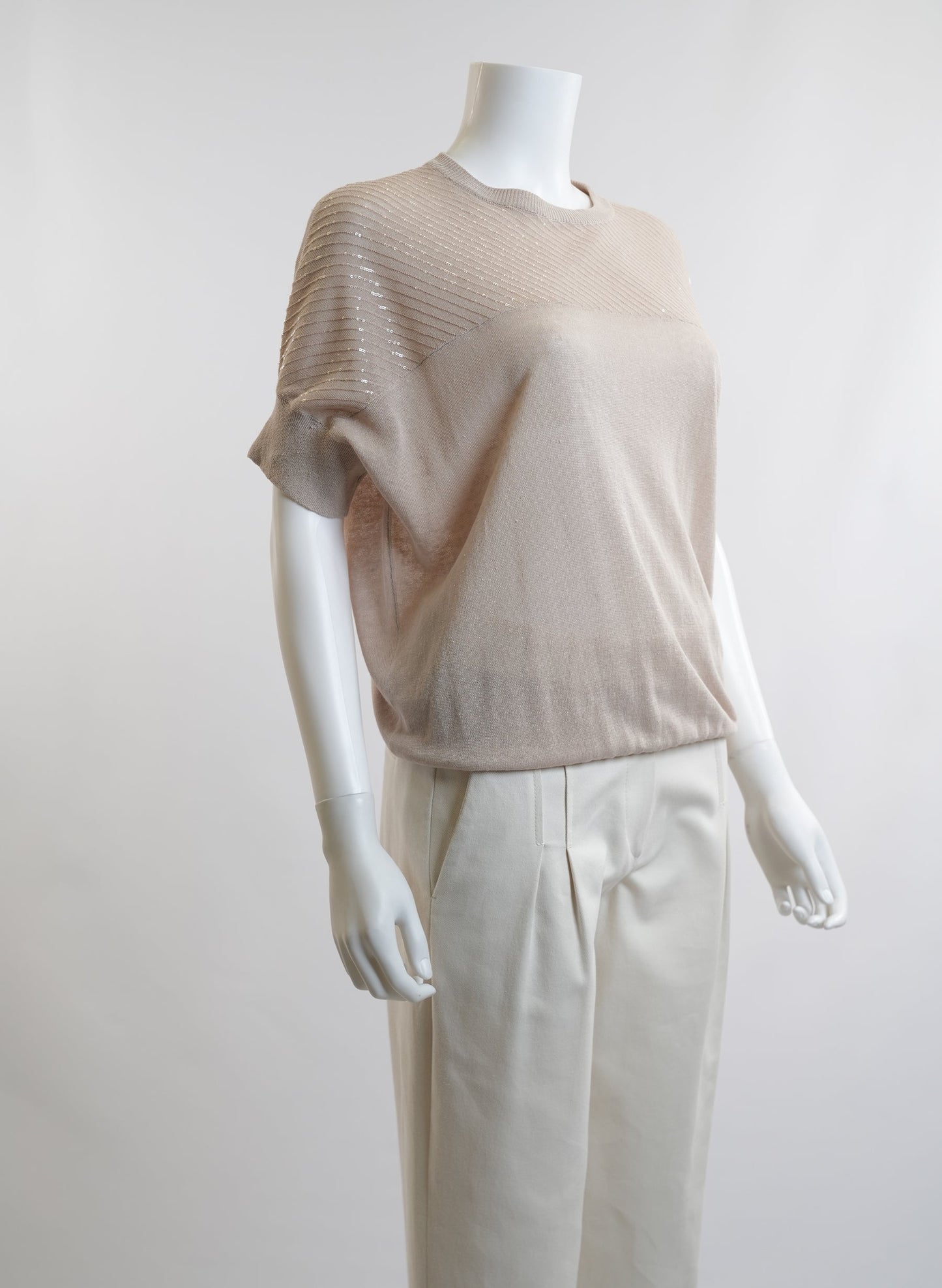 Brunello Cucinelli Beige Sweater Top