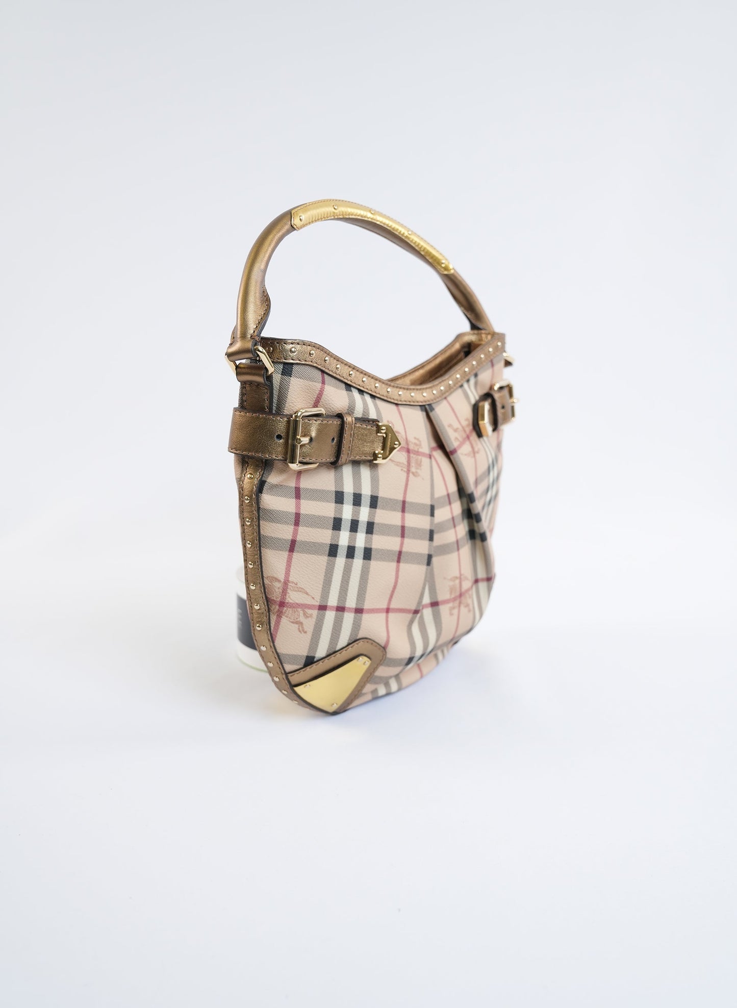 Burberry Haymarket Check Hobo Handbag