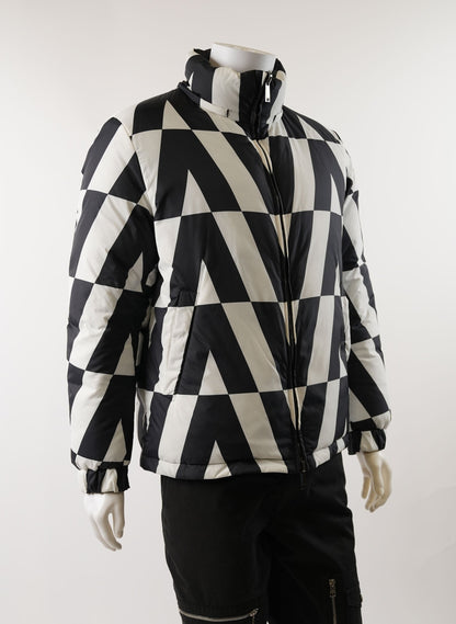 Valentino Reversible Optical Print Hooded Down Jacket