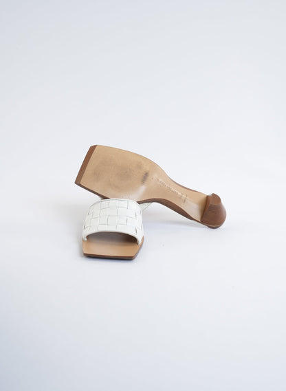 Bottega Veneta Intrecciato Squared Toe Sandal