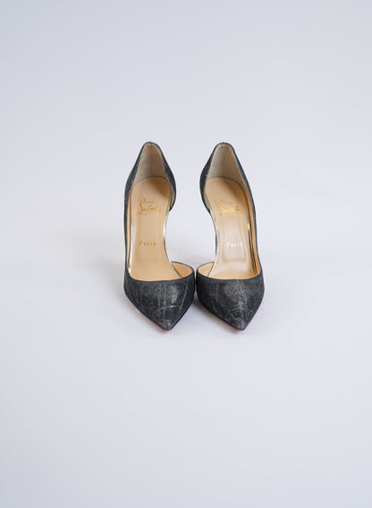 Christian Louboutin Metallic Geometric Pattern Pump