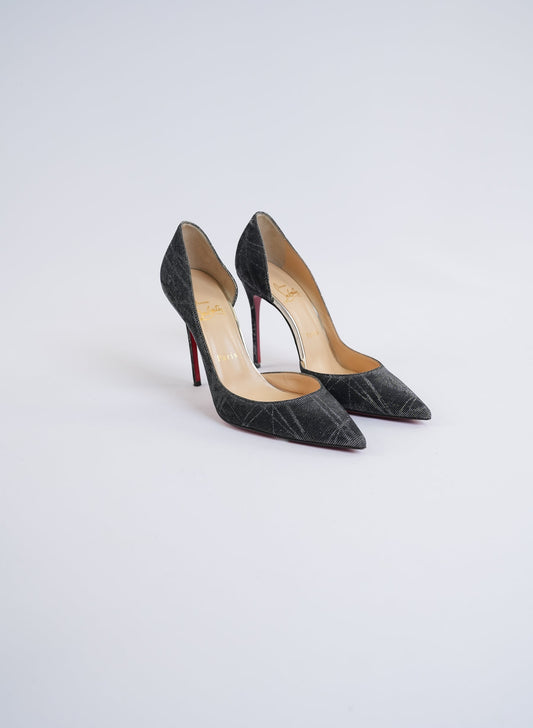 Christian Louboutin Metallic Geometric Pattern Pump