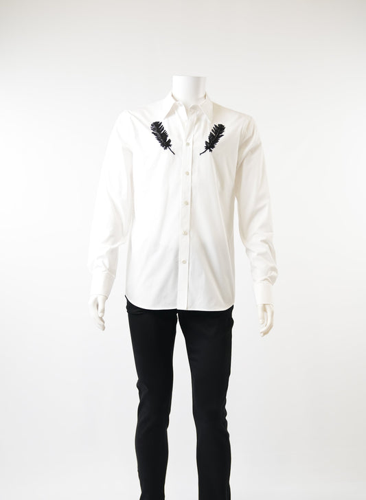 Alexander McQueen Feather Jet Applique Shirt