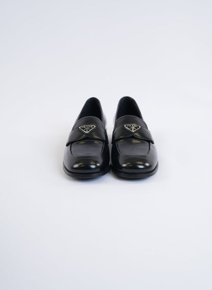 Prada Black Patent Leather Loafers
