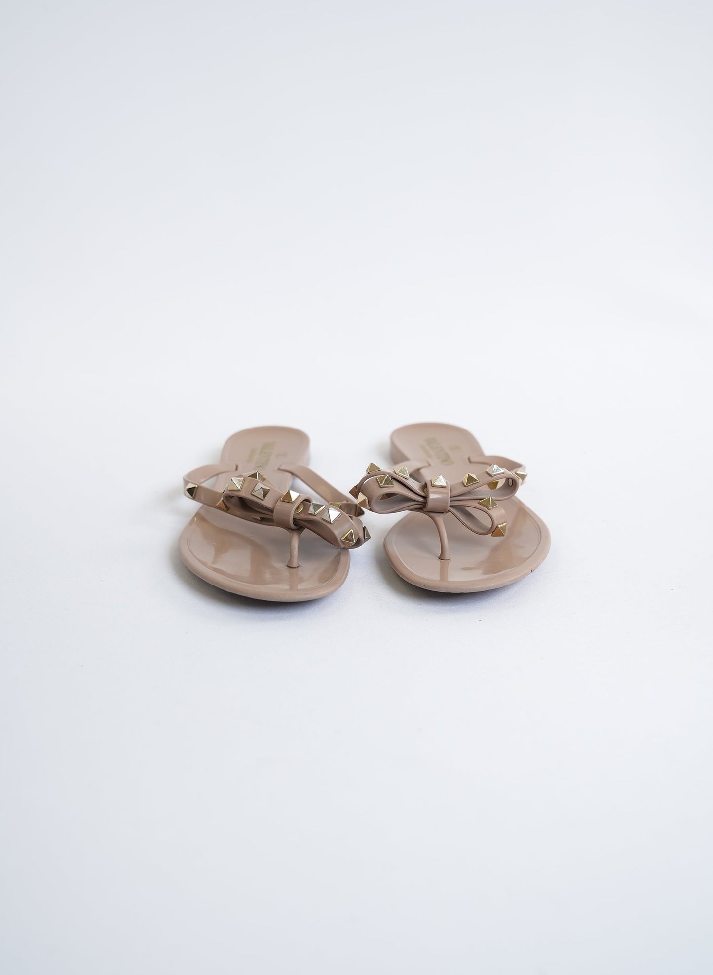 Valentino Rockstud Jelly Flip Flops