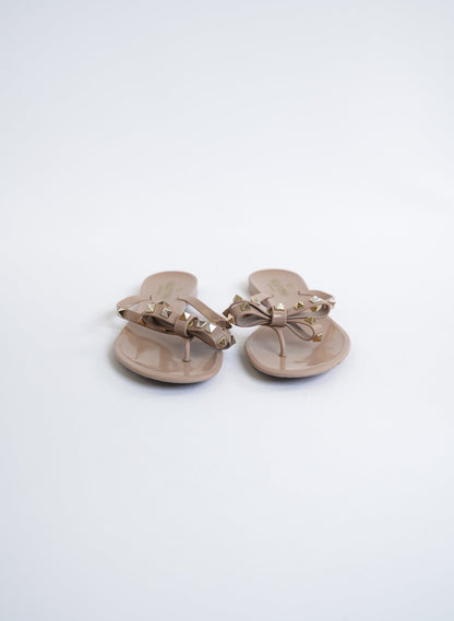 Valentino Rockstud Jelly Flip Flops