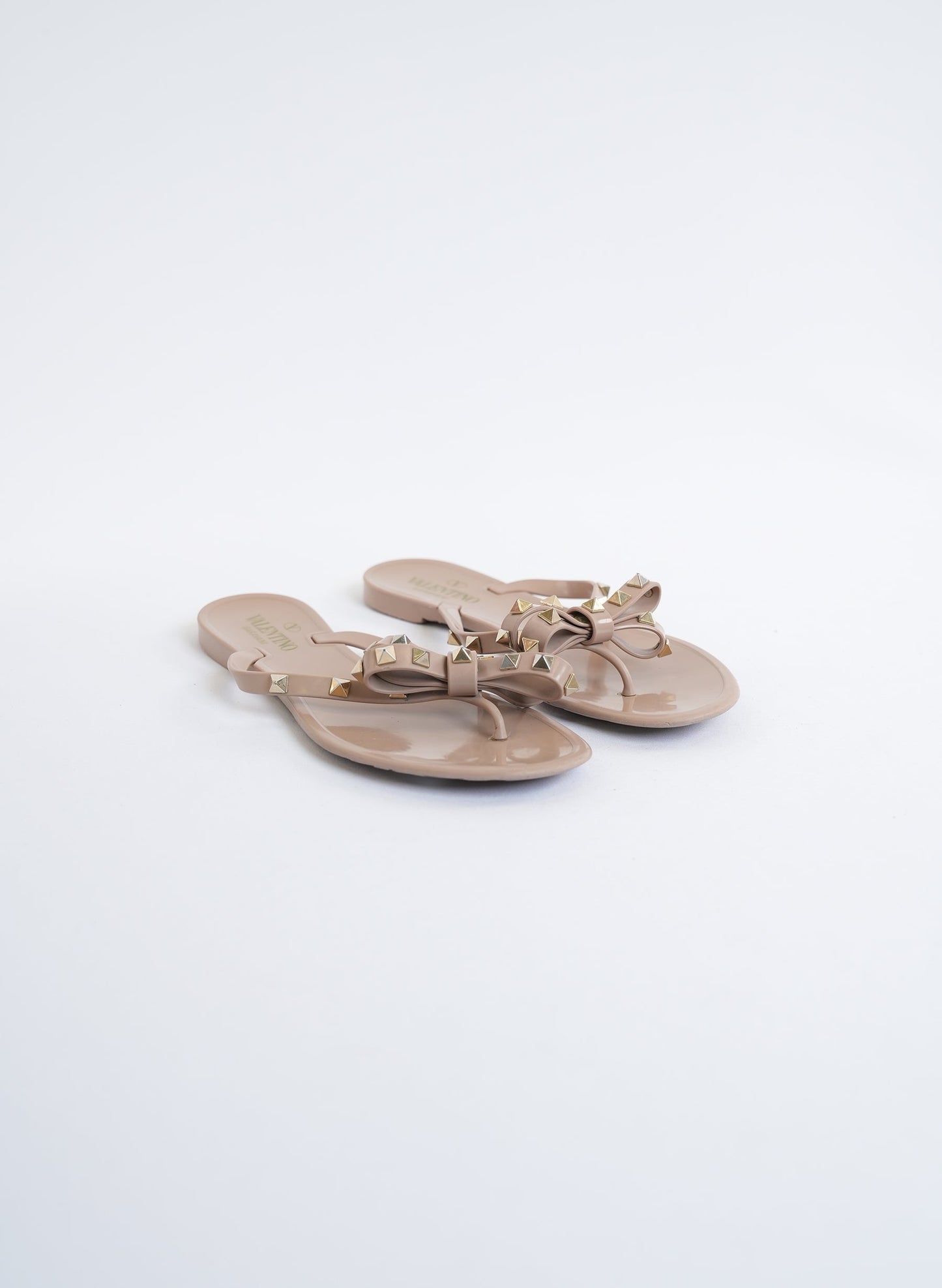Valentino Rockstud Jelly Flip Flops