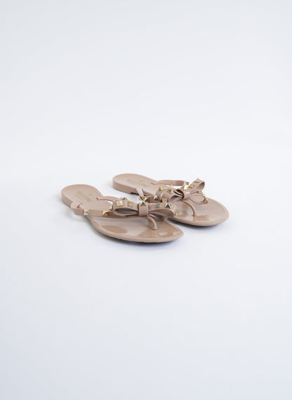 Valentino Rockstud Jelly Flip Flops