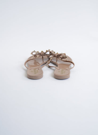 Valentino Rockstud Jelly Flip Flops