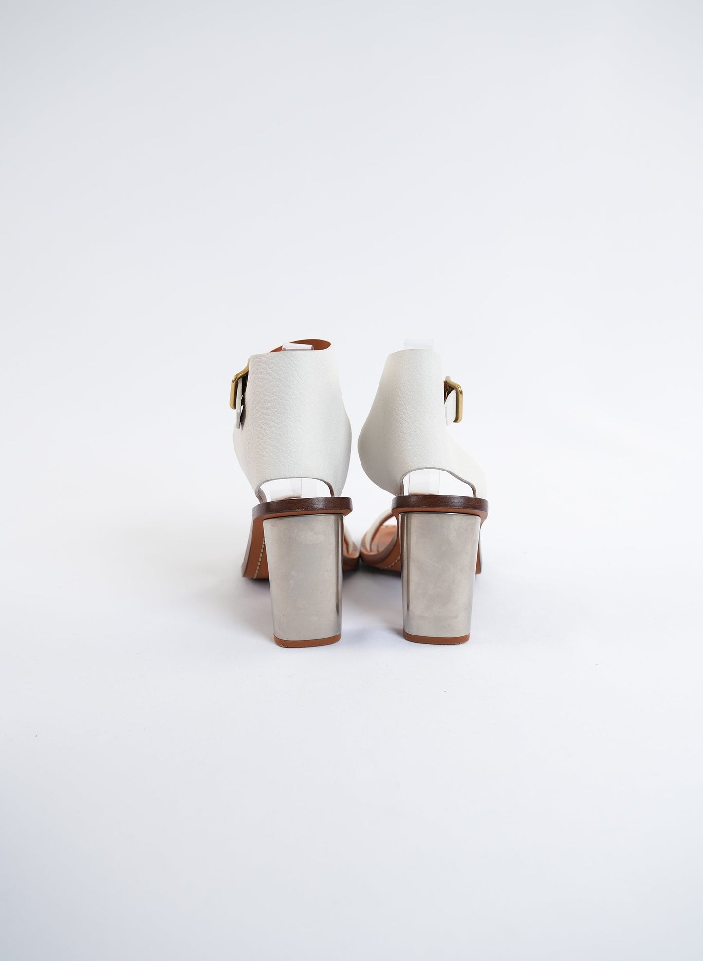 Celine White Leather Sandal