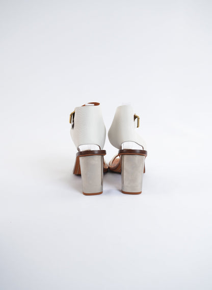 Celine White Leather Sandal