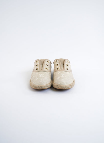 Louis Vuitton Beige Monogram Canvas Espadrille