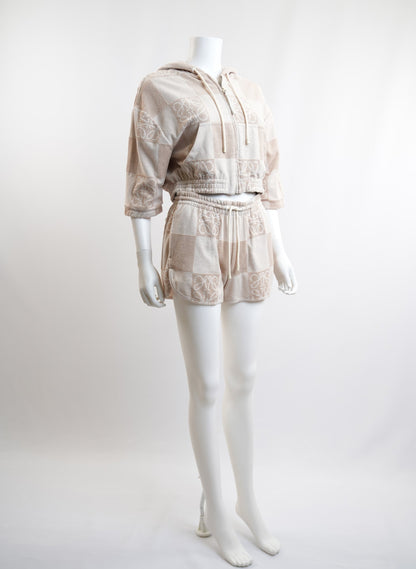 Loewe Anagram Checkered Cotton Blend Hoodie Set