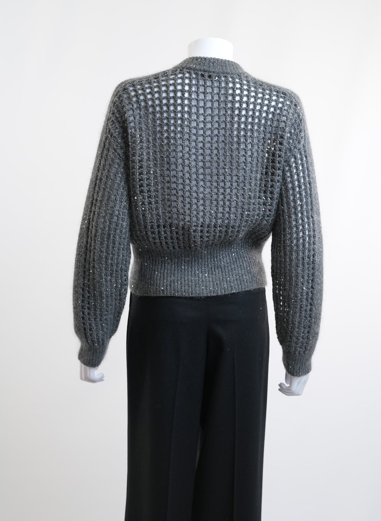 Brunello Cucinelli Grey Button Down Sweater