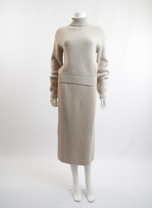 Brunello Cucinelli Sweater Skirt Set