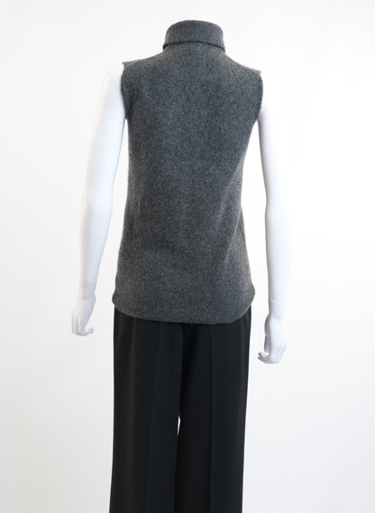 Hermes Grey Sleeveless Sweater