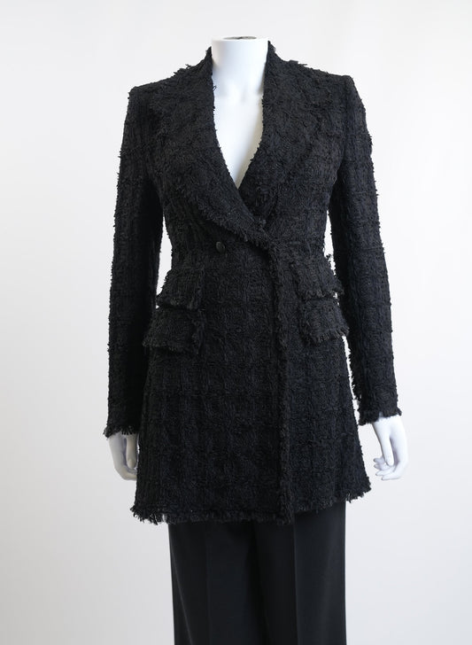 Dolce & Gabbana Tweed Long Blazer
