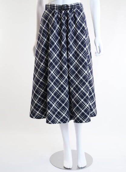 Dior Checkered Wool Skirt