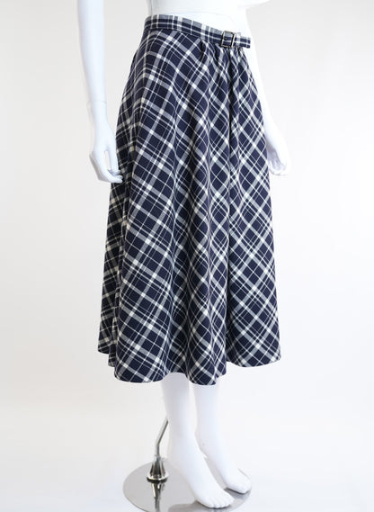 Dior Checkered Wool Skirt