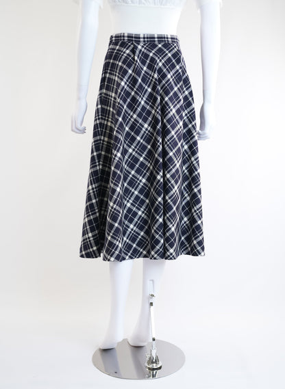 Dior Checkered Wool Skirt